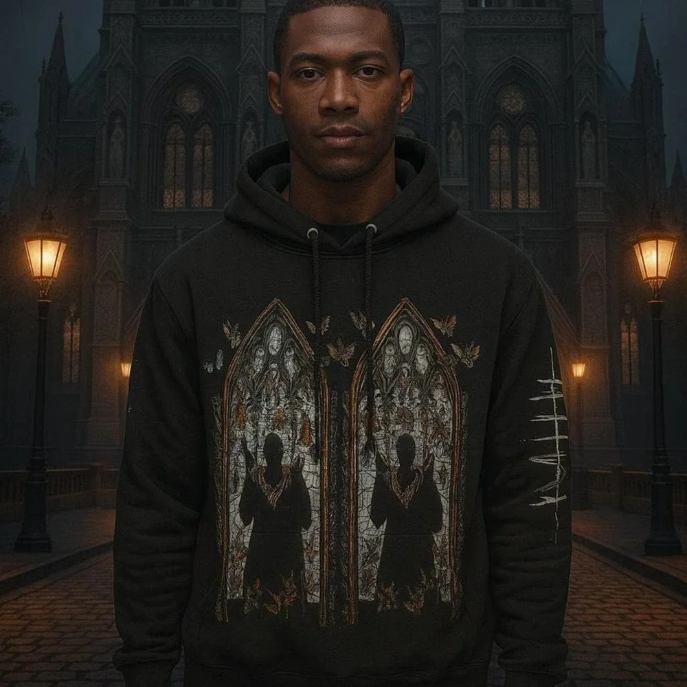Rare Who Decides War Graphic Hoodie Black Size XL‎ New Without Tags - Picture 3 of 7